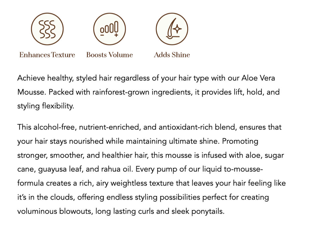 Rahua Beauty, PDP Copy